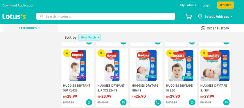 Rangkaian produk keperluan bayi turut disediakan pada harga yang rendah bagi mengurangkan ‘beban’ kewangan ibu bapa.