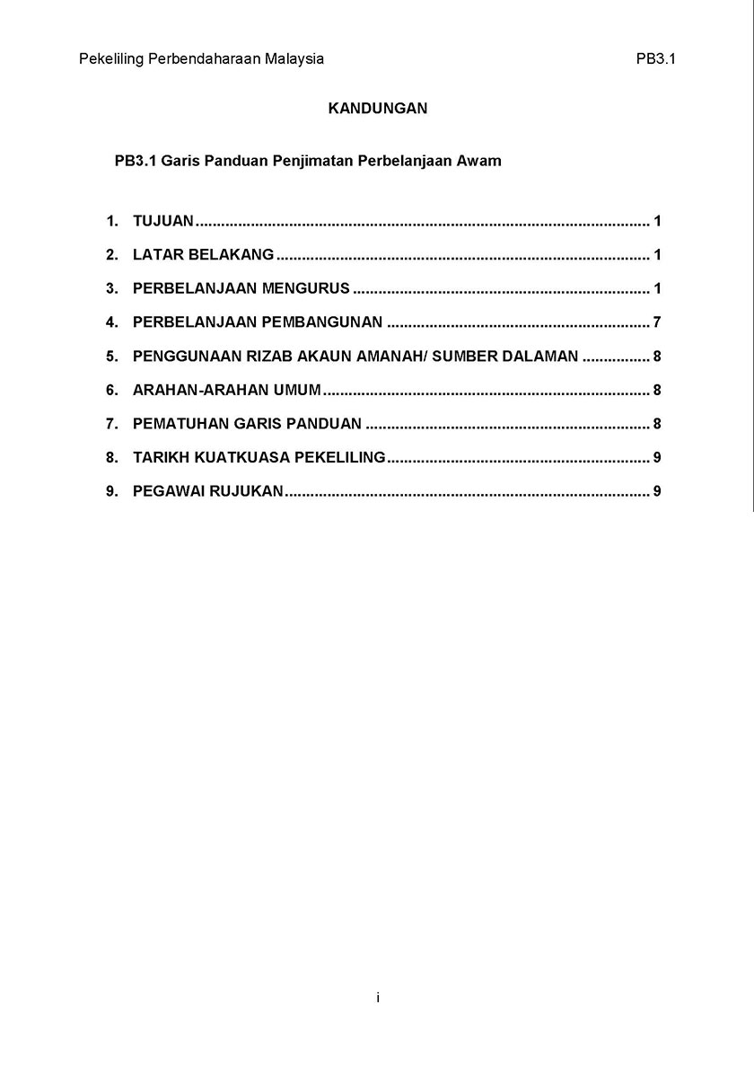 Pekeliling Perbendaharaan Malaysia