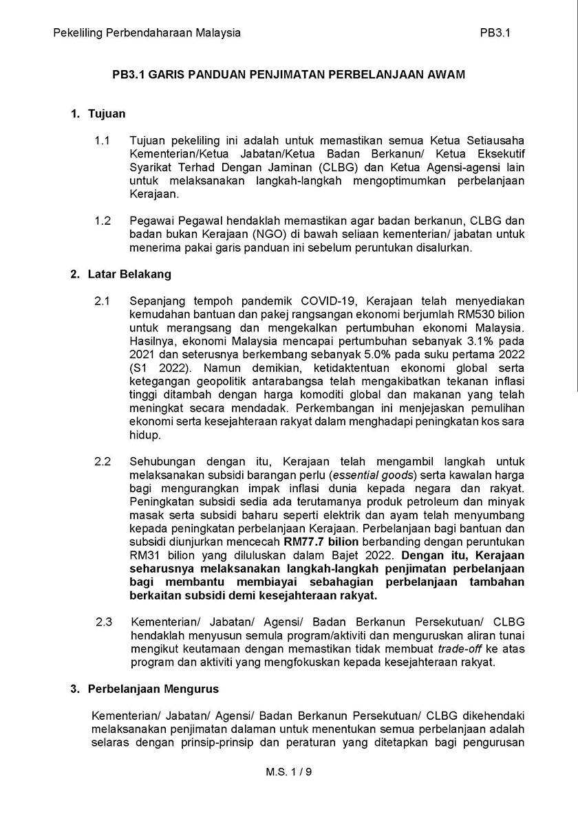 Pekeliling Perbendaharaan Malaysia