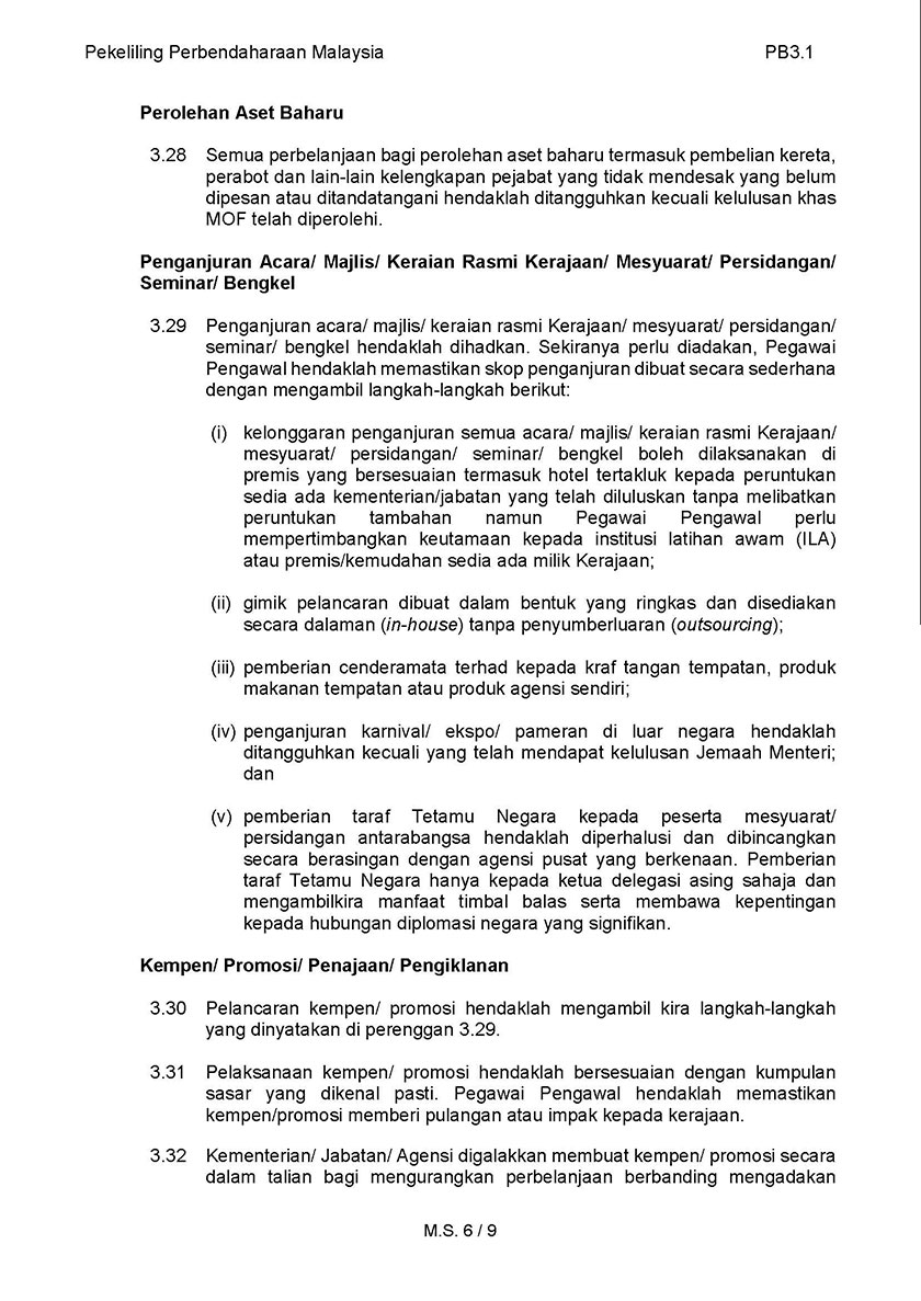 Pekeliling Perbendaharaan Malaysia