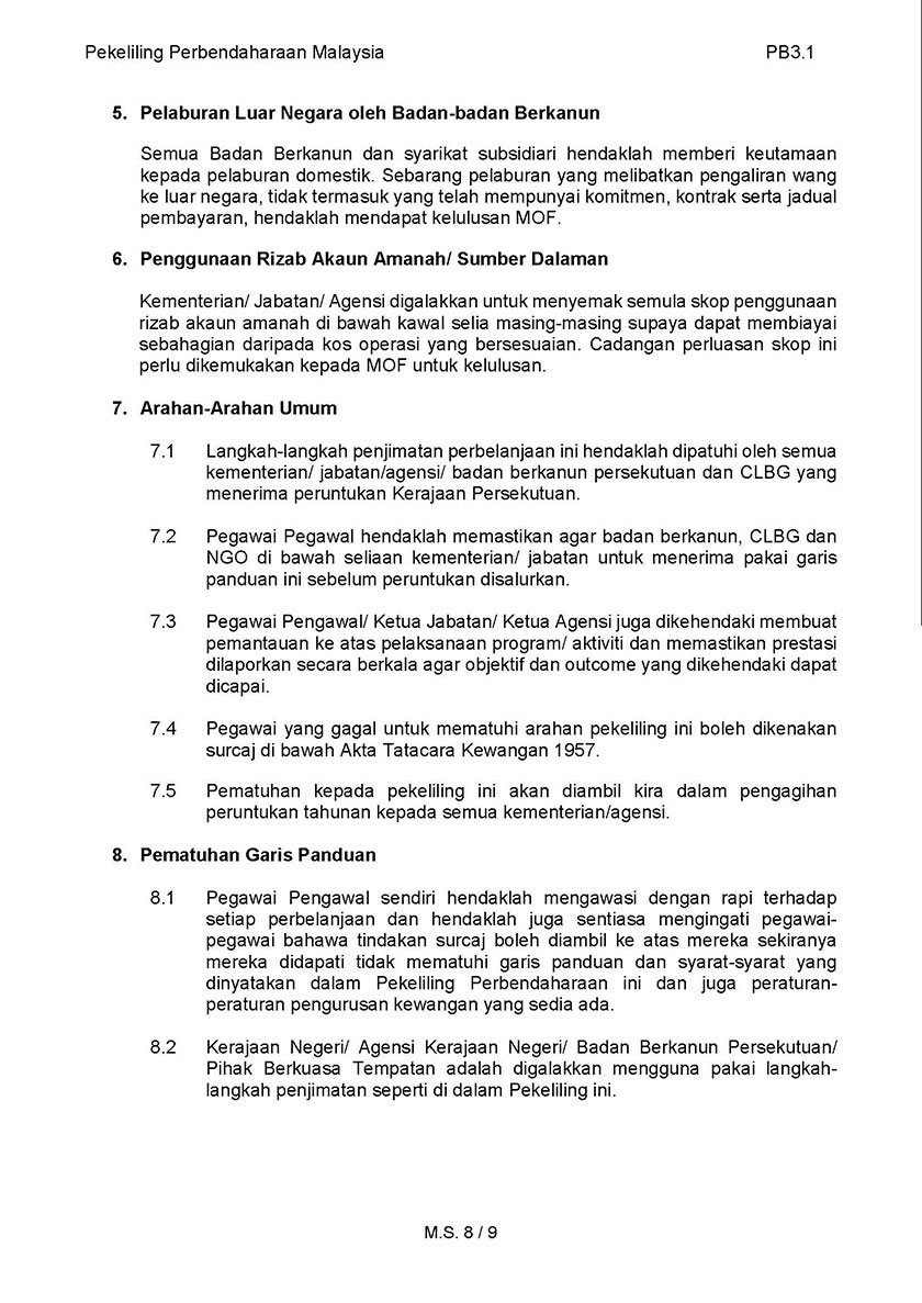 Pekeliling Perbendaharaan Malaysia