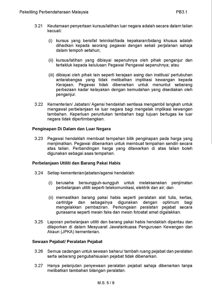 Pekeliling Perbendaharaan Malaysia