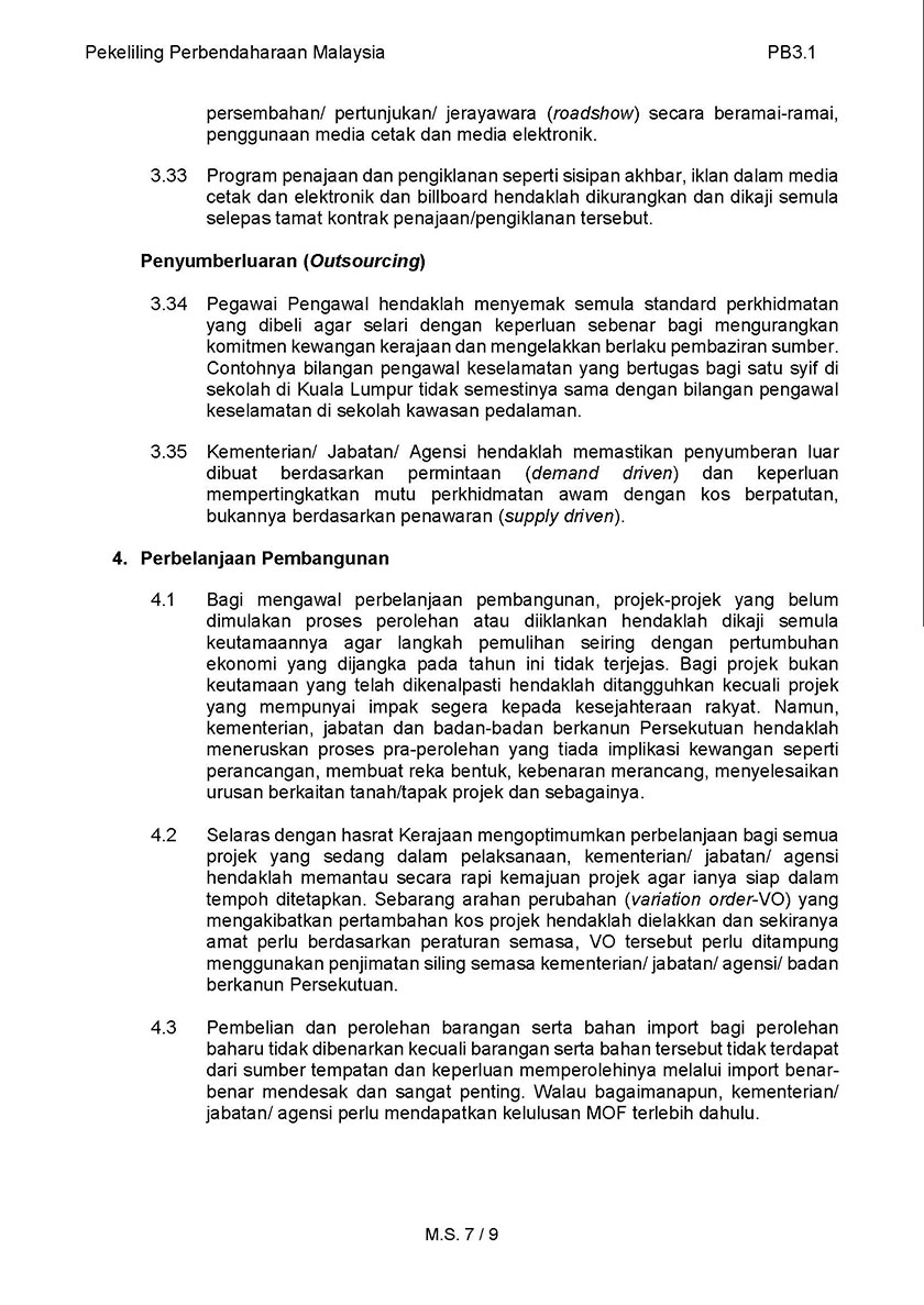 Pekeliling Perbendaharaan Malaysia