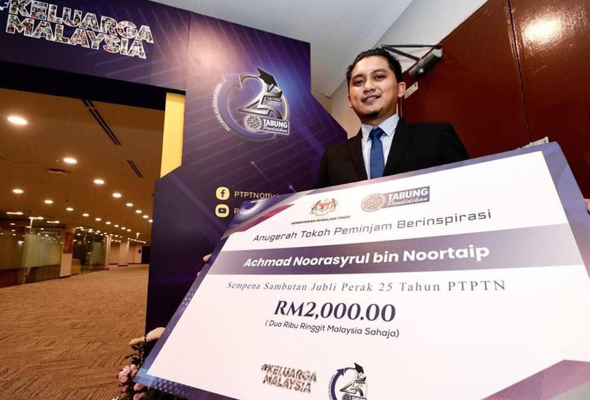 Penerima Anugerah Tokoh Peminjam Berinspirasi, Achmad Noorasyrul Noortaip.
