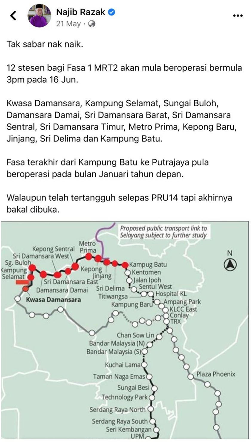Foto: Facebook Najib Razak