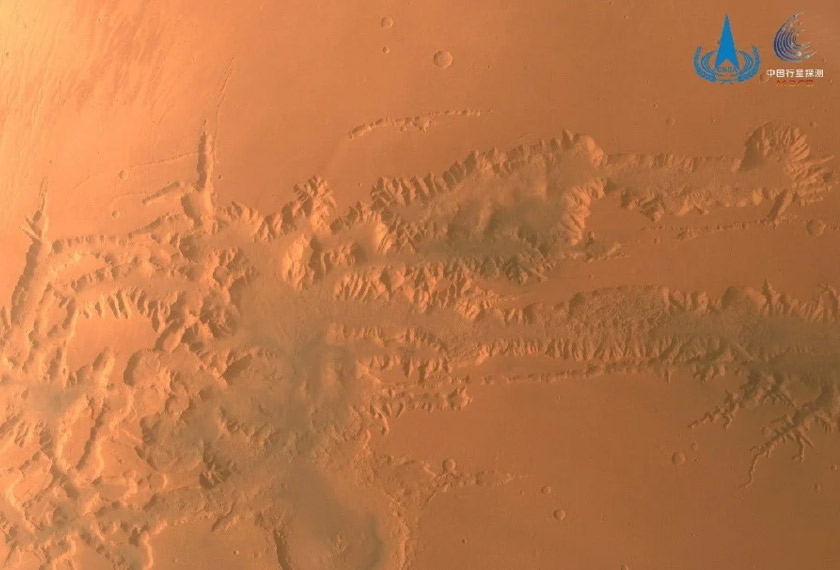 An image of Mars taken by China's Tianwen-1 unmanned probe is seen in this handout image released by China National Space Administration (CNSA) June 29, 2022. - CNSA/Handout via REUTERS