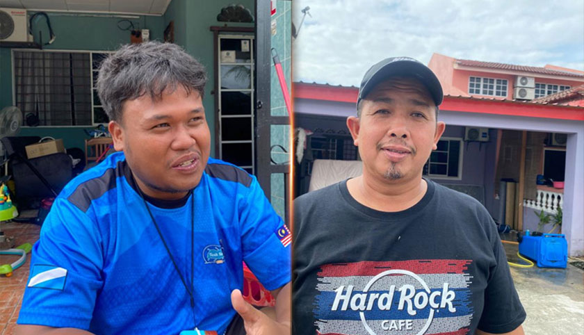 Penduduk Taman Setia Warisan, Mohd Nazmi Kasmani (kiri) dan Pengerusi Persatuan Penduduk Taman Setia Warisan,Mat Saad Ahmad (kanan). - Foto Astro AWANI