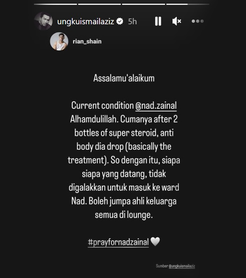 Kredit: IG Ungku Ismail