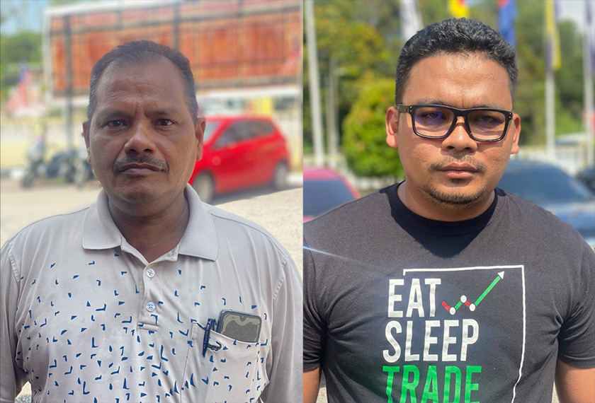 Azmi Yahood (kiri) dan Mohd Redza Izman Abu Zaharin mahu pihak berwajib segera bertindak atas masalah yang dihadapi penduduk. - Astro AWANI