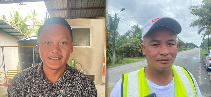 Penduduk Tanjung Sepat, Bistari (kiri) dan Azli Aliman (kanan)