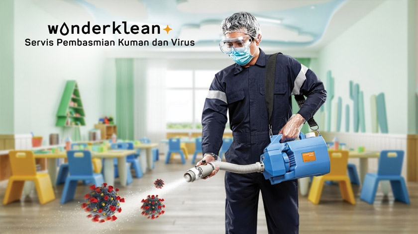 Servis Pembasmian Kuman dan Virus menjadi lebih mudah dengan WonderKlean.