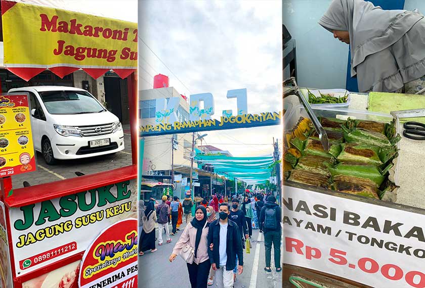 Aneka jualan makanan di Kampung Ramadan Jogokariyan. - Foto: Ahmad Yusuf / HamzTravels Yogyakarta
