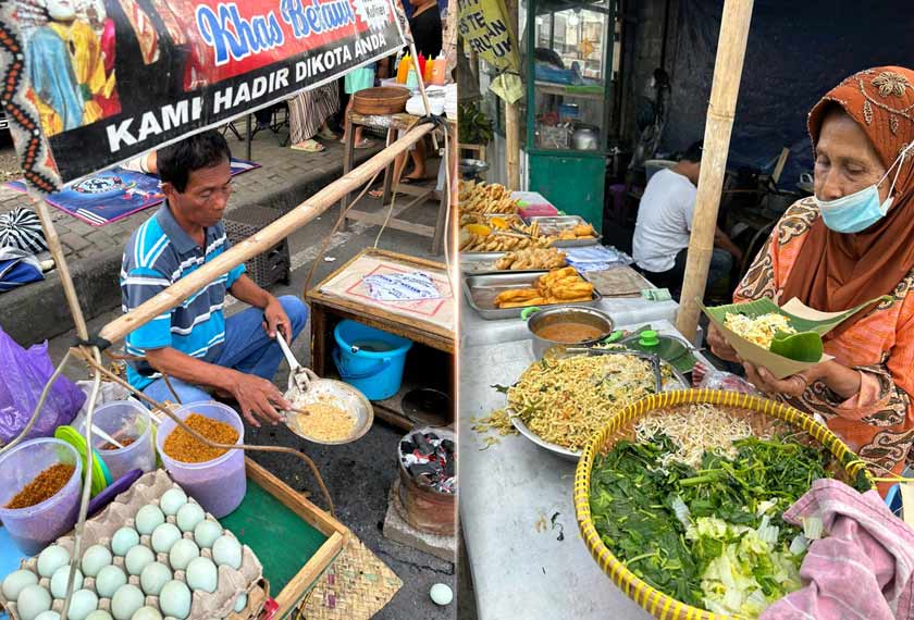 Penyediaan makanan secara langsung sejurus dipesan pelanggan. - Foto: Aga Prastomo / HamzTravels Yogyakarta