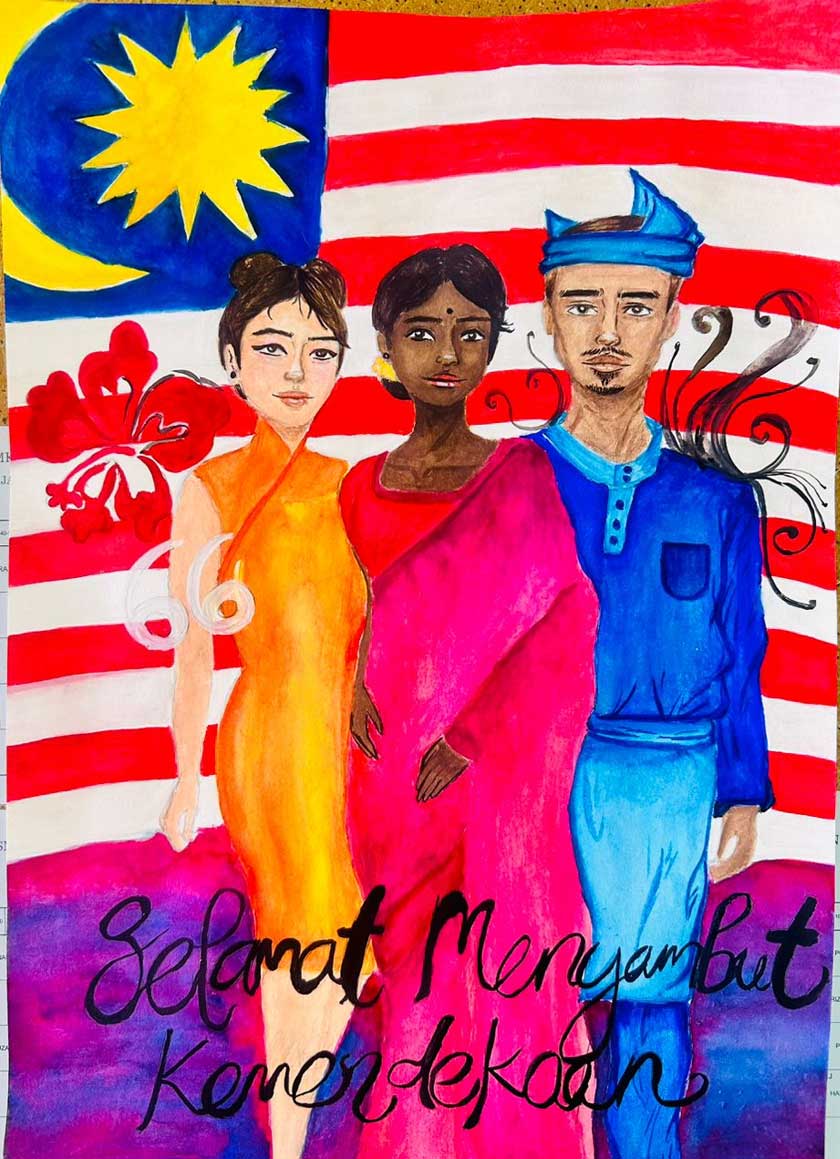 Antara karya seni pelajar Sekolah Menengah Kebangsaan Bukit Rangin, Kuantan