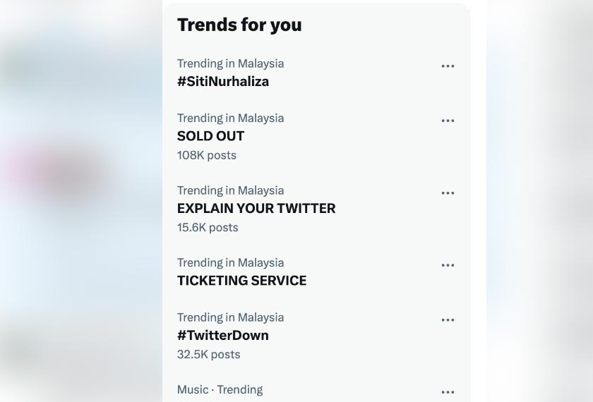 Disebabkan hari pembelian tiket konsert tersebut,nama penyanyi yang juga seorang usahawan itu juga trending dilaman media sosial X pada Khamis.