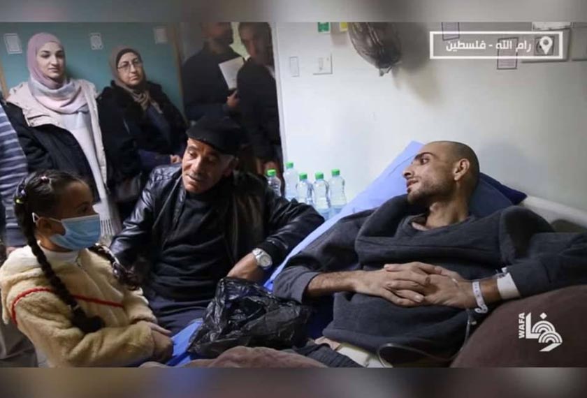 Farouq dibebaskan selepas kesihatannya merosot dan diabaikan sepanjang ditahan di penjara Israel.