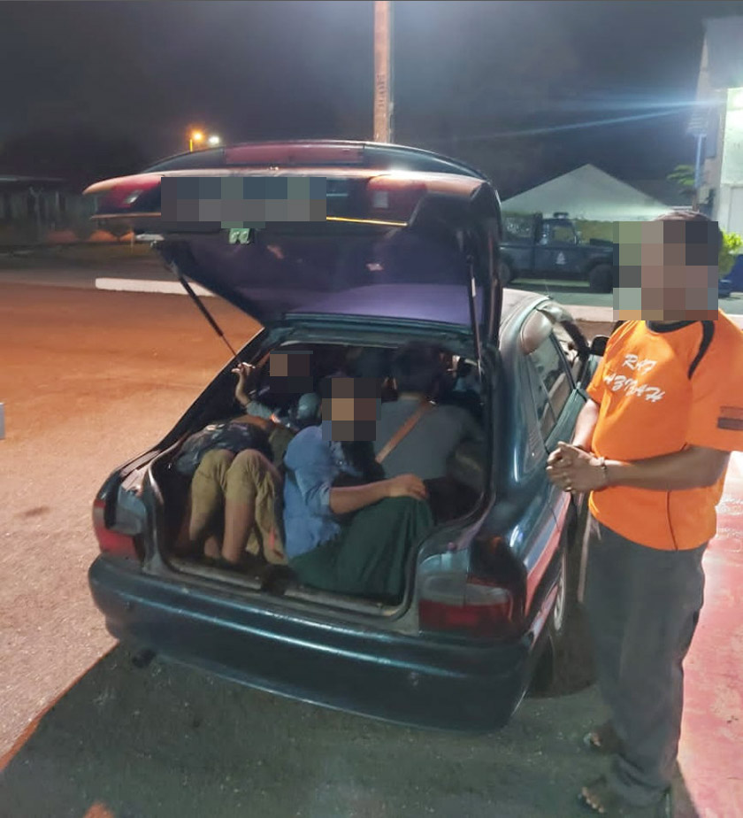 Siasatan lanjut mendapati kesemua PATI itu masuk ke negara ini pada 7 petang Isnin melalui laluan tikus di Bukit Kayu Hitam. - Foto PDRM