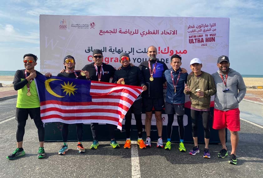 Peserta Malaysia yang berjaya menamatkan larian (Gambar: (Gambar: Marlina Manaf)