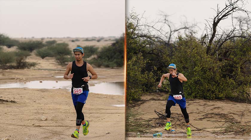 Pelari D’Chung Runners, Alif Asyraf meredah laluan off road (Gambar: Wan Ahmad Tajuddin/ Malaysian Association of Qatar)