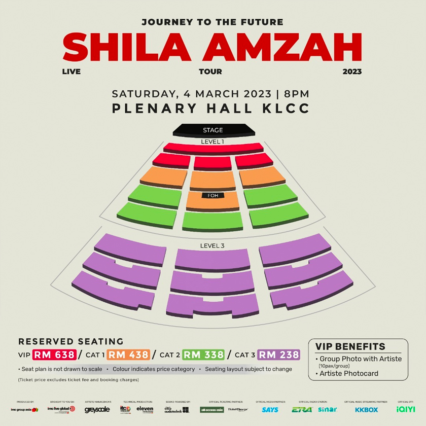 Harga tiket untuk konsert Journey To The Future: Shila Amzah