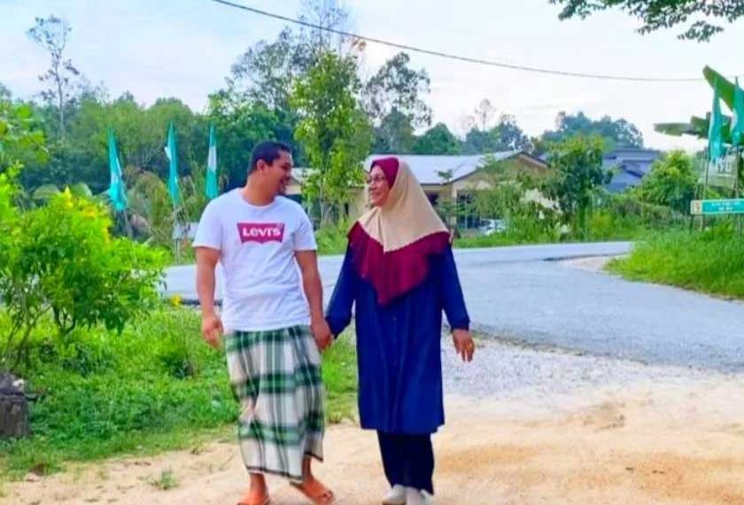 Walaupun di mata orang ramai isterinya kelihatan seperti warga emas namun bagi Muhammad Amin nenek kepada 22 orang cucu itu berjiwa muda serta cantik umpama bidadari. - Foto Sinar Harian