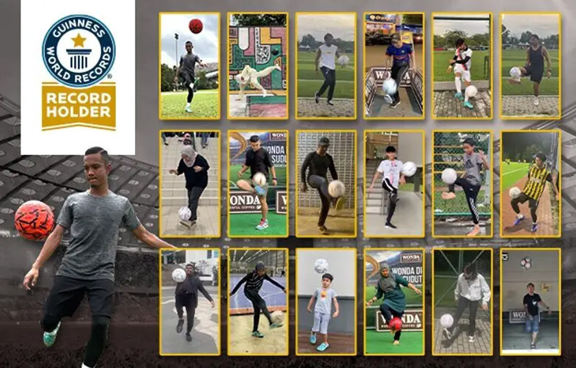 730 peserta jayakan rekod 'Rantaian Video Menimang Bola Sepak Terbesar Dalam Talian.'