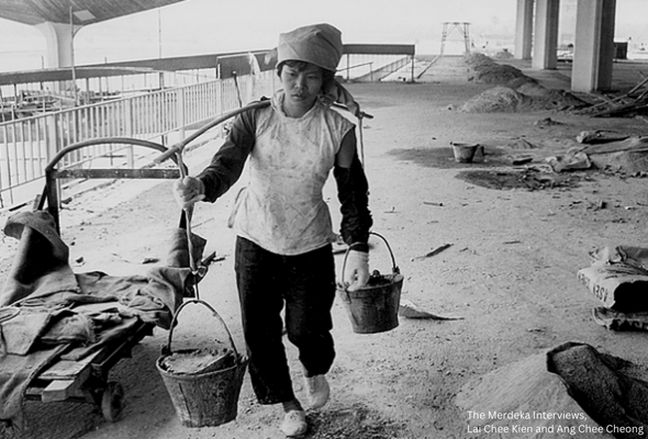The kongsi women made up 60 per cent of construction crews on site.