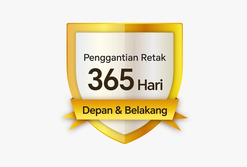 Setiap pembelian model HONOR X9b pengguna akan ditawarkan dengan Penggantian Retak Depan & Belakang 365 Hari.