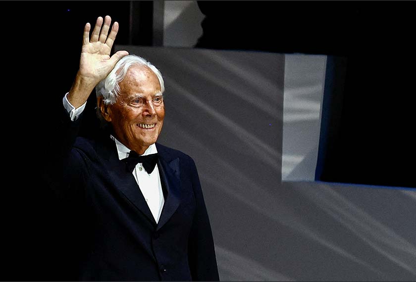Designer Giorgio Armani attends his event 