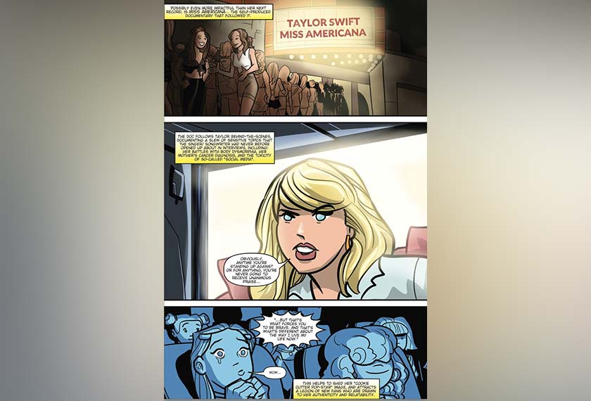 A page of the new Taylor Swift comic book 