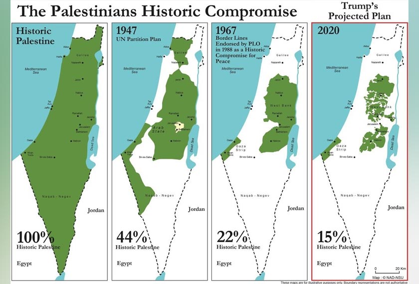 Penyelesaian dua negara bukan lagi kompromi kepada Palestin selepas serangan  kejam rejim Zionis yang mahu merampas keseluruhan tanah milik Palestin. - Gambar Reuters
