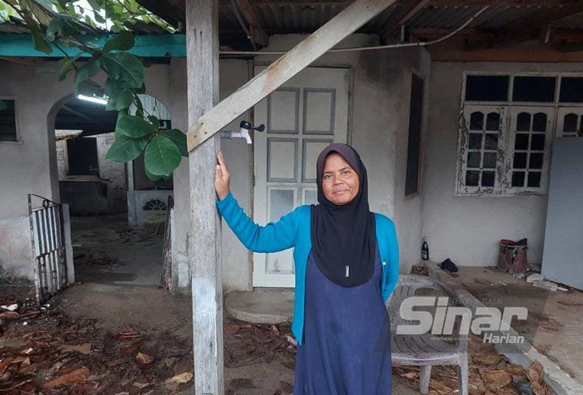Sapinah kini sedang ikhtiar mencari tempat tinggal lain yang lebih selamat. - Foto Sinar Harian