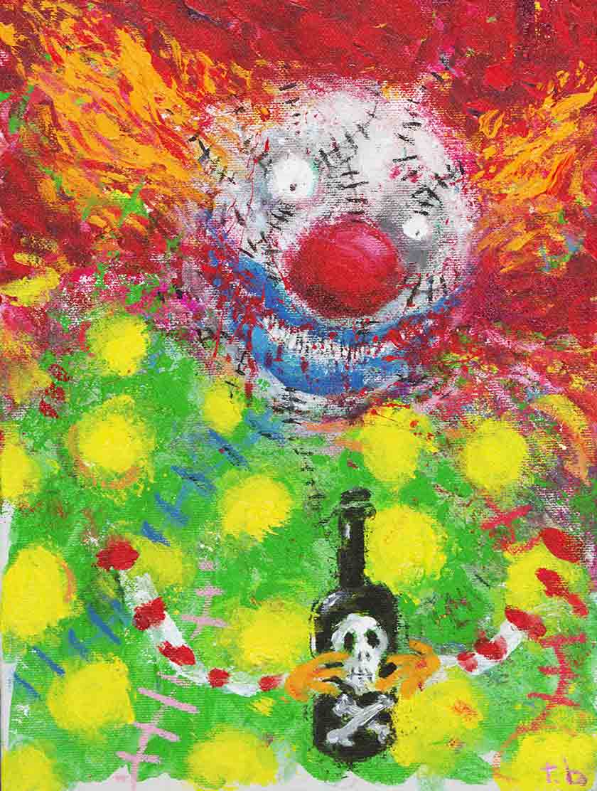 Clowns by American filmmaker and animator Tim Burton. - Tim Burton/via REUTERS