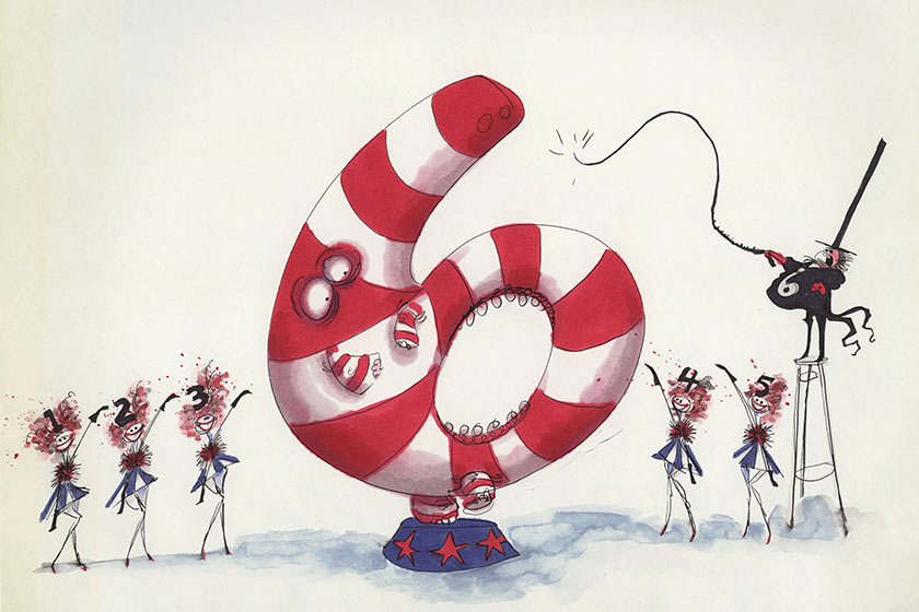An artwork from the number series by Tim Burton. - Tim Burton/via REUTERS 