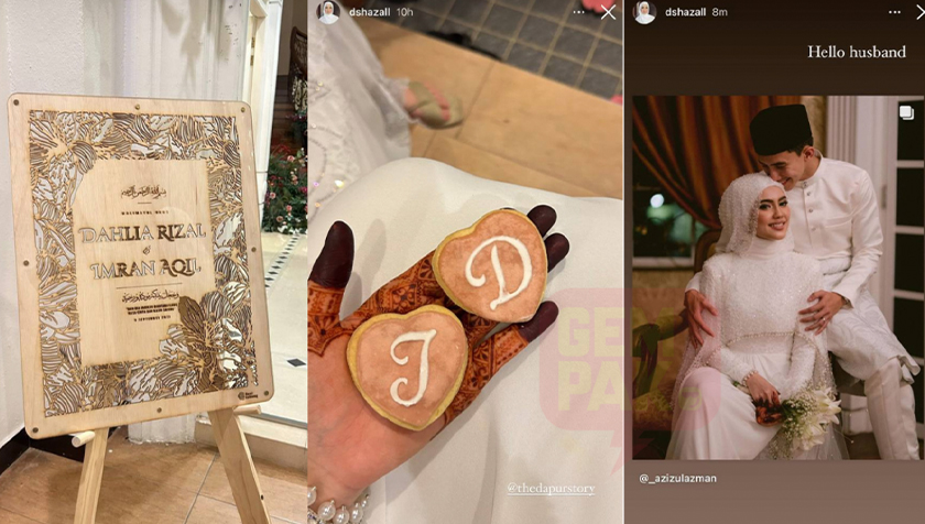 Majlis itu difahamkan diadakan secara tertutup yang hanya dihadiri keluarga dan sahabat terdekat pasangan pengantin.