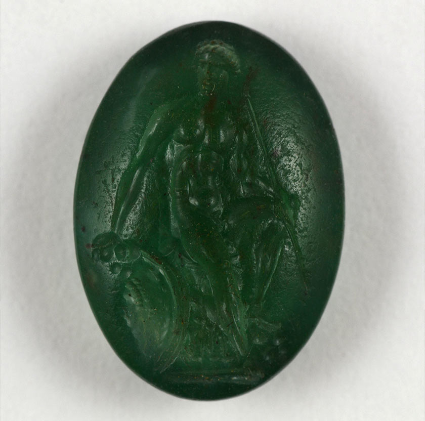 An oval plasma intaglio is seen in this undated handout image obtained by Reuters on September 26, 2023. -  A. Masson-Berghoff/British Museum/via REUTERS