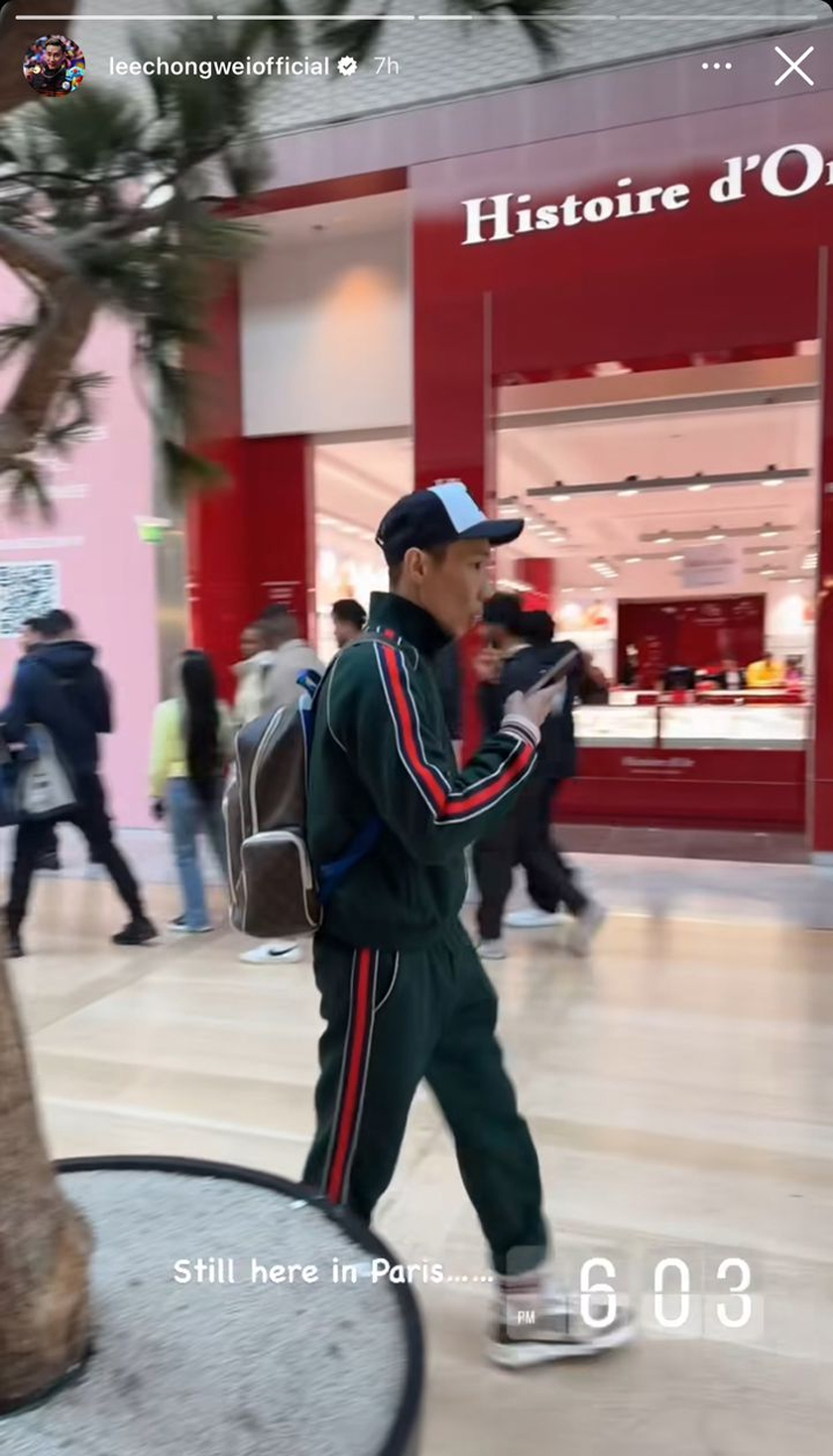 Hantaran di IG story Chong Wei tengah malam tadi