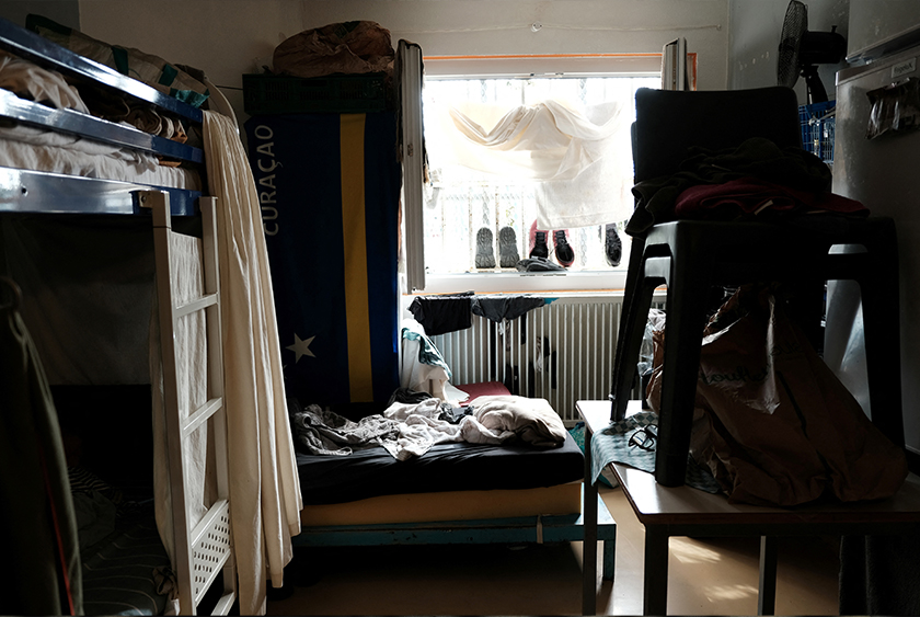 View of a cell shared by three inmates due to overcrowding in the Villepinte detention centre in Villepinte, near Paris, France. - REUTERS