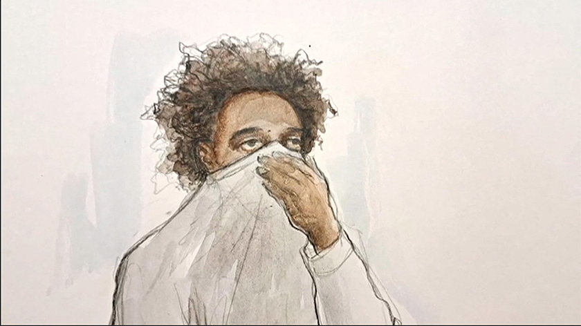 Axel Rudakubana digambarkan menerusi lakaran dalam kamar di Mahkamah Majistret Liverpool City, Liverpool, Britain, 1 Ogos 2024. REUTERS