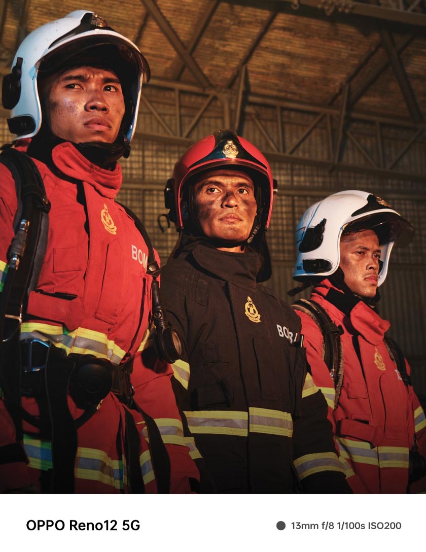 Kempen ini memaparkan filem di sebalik tabir pekerjaan dan pengorbanan abang dan akak bomba - yang dirakam dengan siri Reno12 5G.