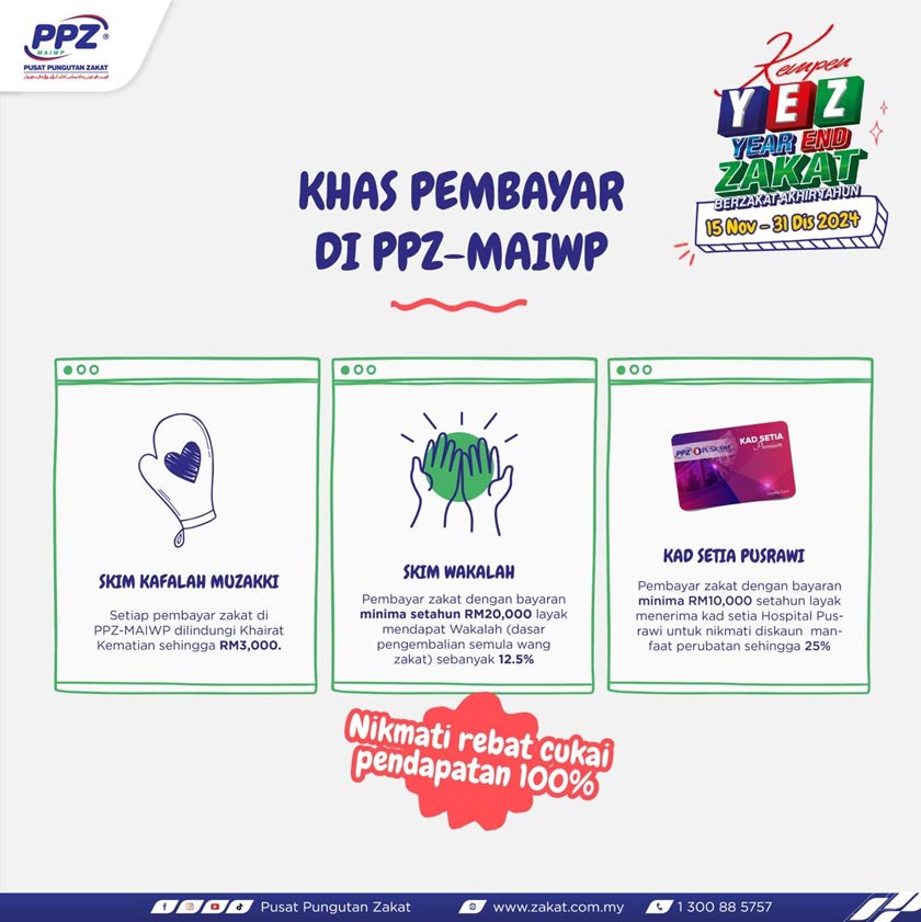 Nikmati rebat cukai pendapatan 100 peratus untuk taksiran tahun 2024.