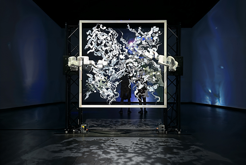 “Spectral” explores the intersection of human creativity and AI. - Sougwen Chung/via WEF