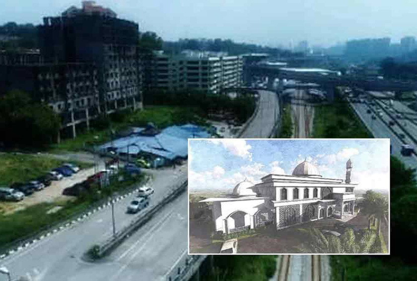  Masjid Jamek Pekan Sungai Buloh (beratap biru) adalah masjid tertua di negeri Selangor. Gambar kecil: Gambaran ilustrasi masjid baharu yang dirancang, - Foto Sinar Harian