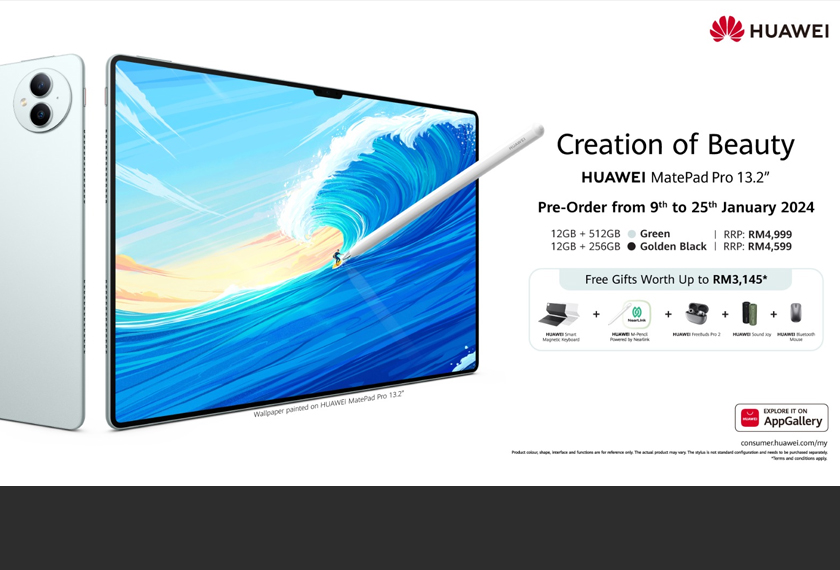 Tawaran eksklusif hanya di kedai pengalaman HUAWEI atau laman web rasmi HUAWEI .