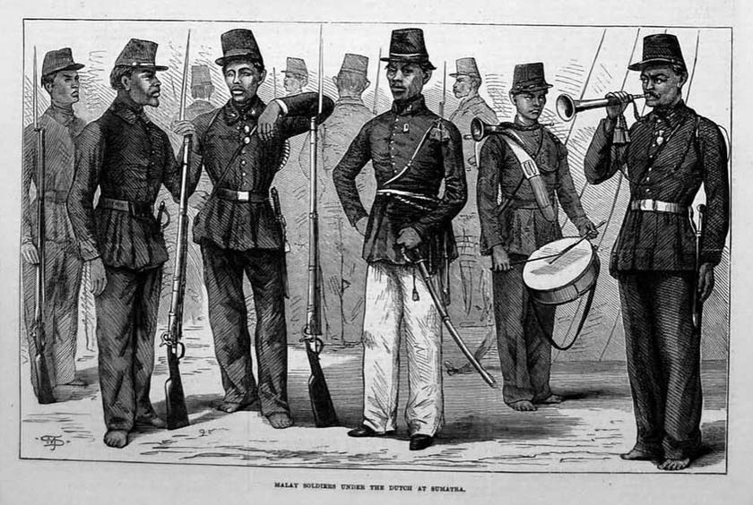 Askar Melayu di bawah perintah Belanda di Sumatera. - Wikipedia