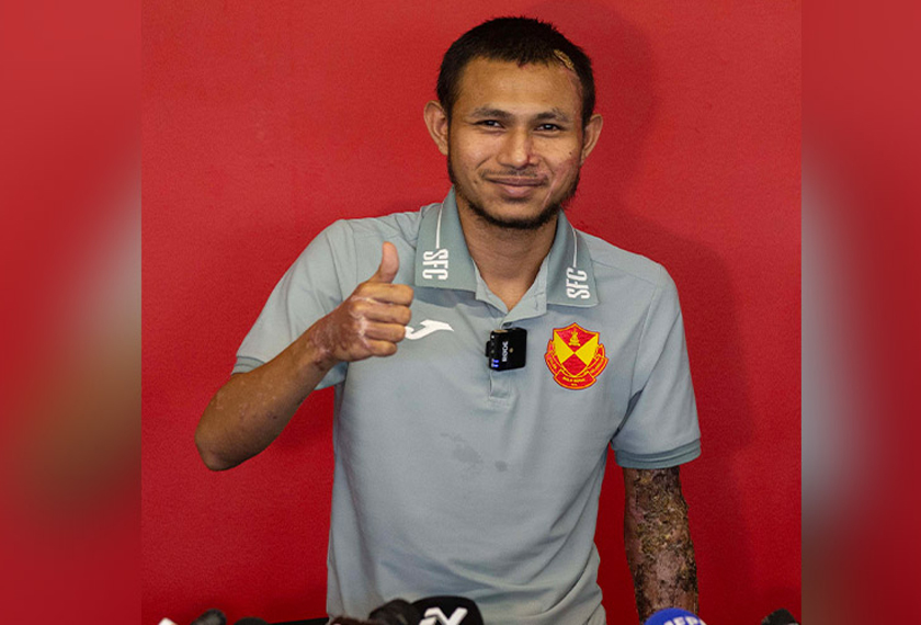 Faisal melecur tahap empat di beberapa bahagian badan selepas diserang dengan asid oleh individu tidak dikenali di sebuah pasar raya di Kota Damansara. - Gambar fail