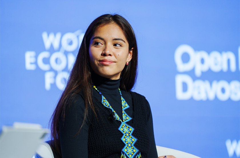 Xiye Bastida was the recipient of the 2018 UN Spirit Award. - Image: World Economic Forum/Boris Bal