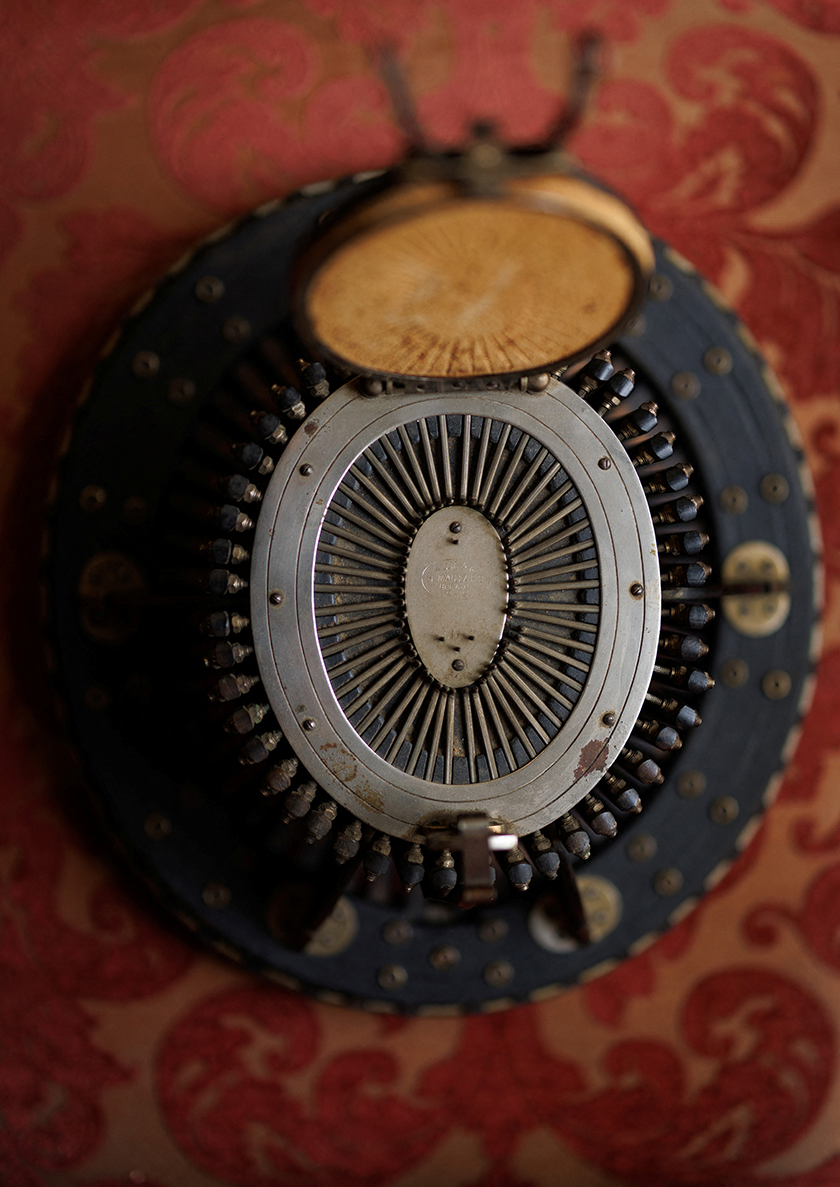 An ancient device known as a conformateur, which was used to measure the head of actor Cillian Murphy for his hat in the movie Oppenheimer, is shown at Baron, a custom hat maker for Hollywood in Los Angeles, California, U.S., February 27, 2024. REUTERS