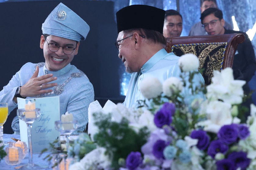 Perdana Menteri, Datuk Seri Anwar Ibrahim menghadiri majlis perkahwinan Ahli Parlimen Sungai Petani, Dr Mohammed Taufiq Johari. - Foto Astro AWANI