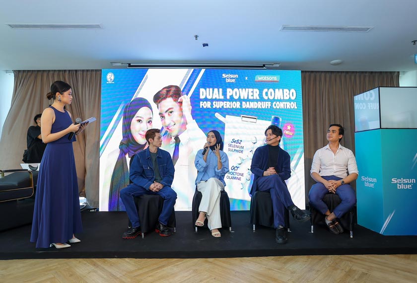 Dari kiri: Pelakon dan Model Fesyen, Yong Zhen Ning, Pempengaruh media sosial, Ainul Najihah, Pakar Gaya Rambut serta Pengasas & Ketua Pegawai Eksekutif KAMI Hair Group, Glen Hew dan Personaliti TV serta Pengasas Regalion Clinic Kota Damansara, Dr. Che Hafiz ketika sesi perkongsian Gambar – Selsun Blue